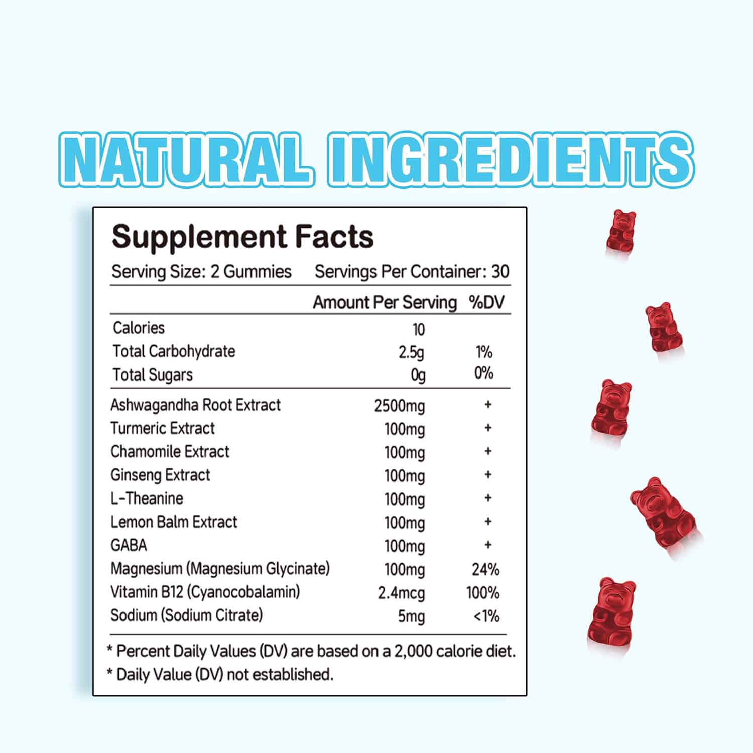 Ashwagandha Calm Gummies – Stress Relief, Mood Support & Relaxation (60ct)