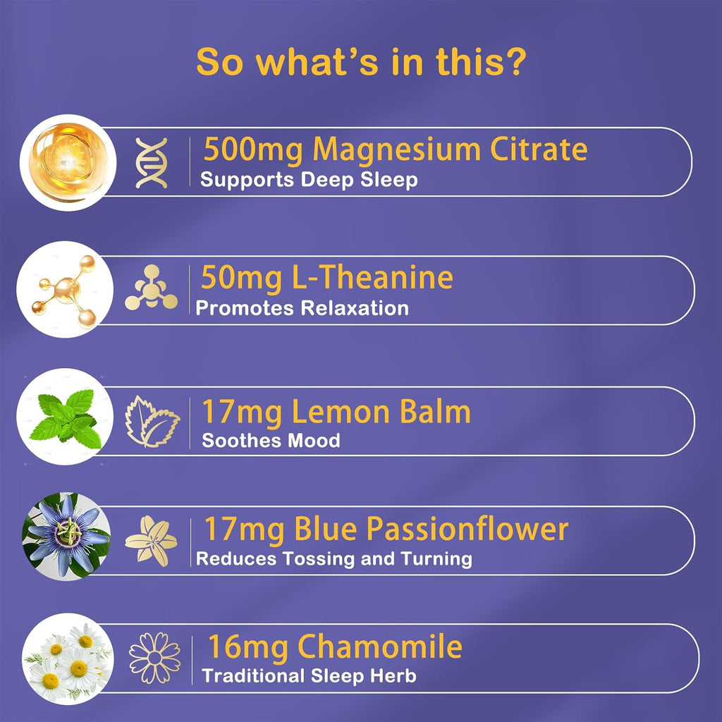 Sleep gummies melatonin free (test) product #2)