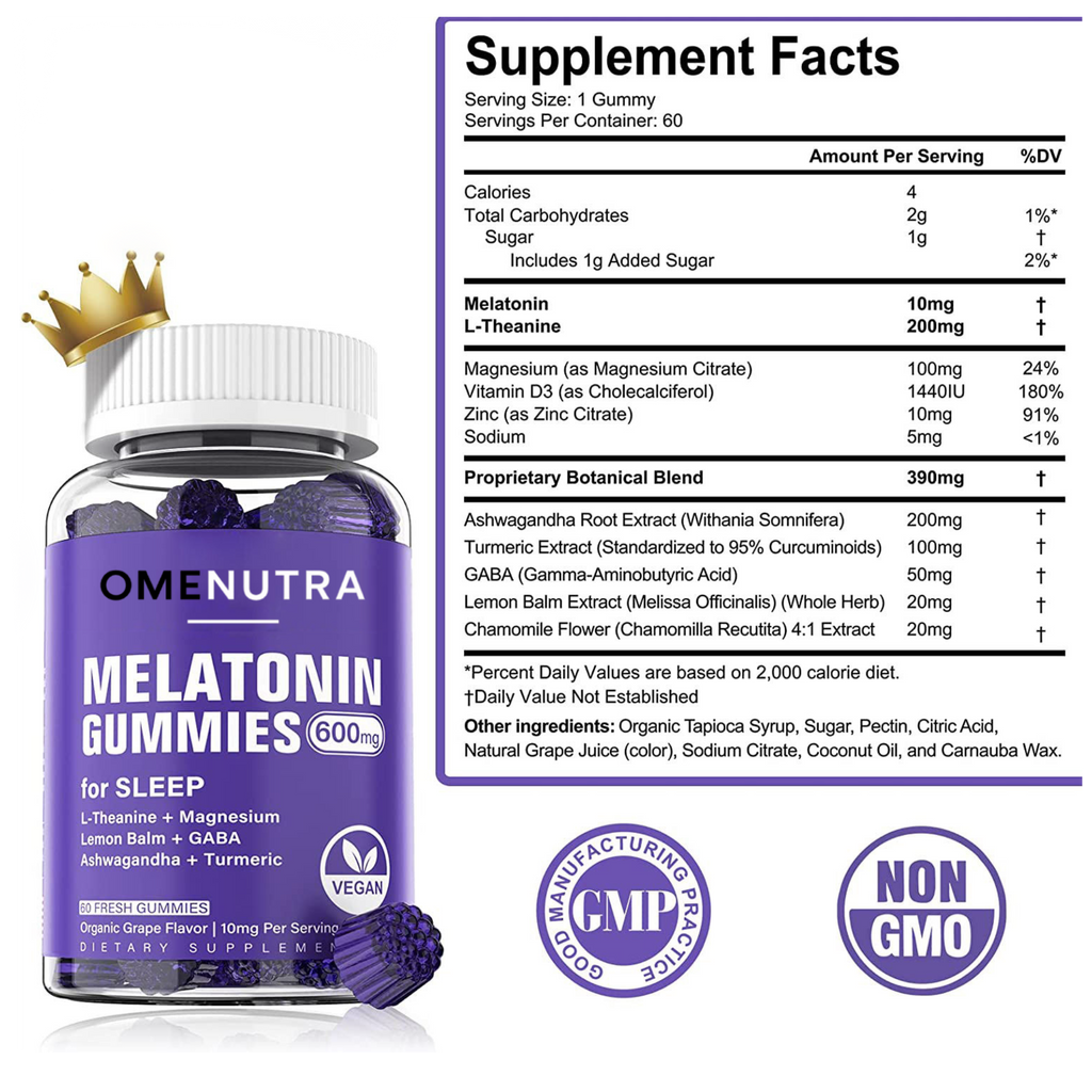 Melatonin Sleep Gummies – Restful Sleep Support (60ct)