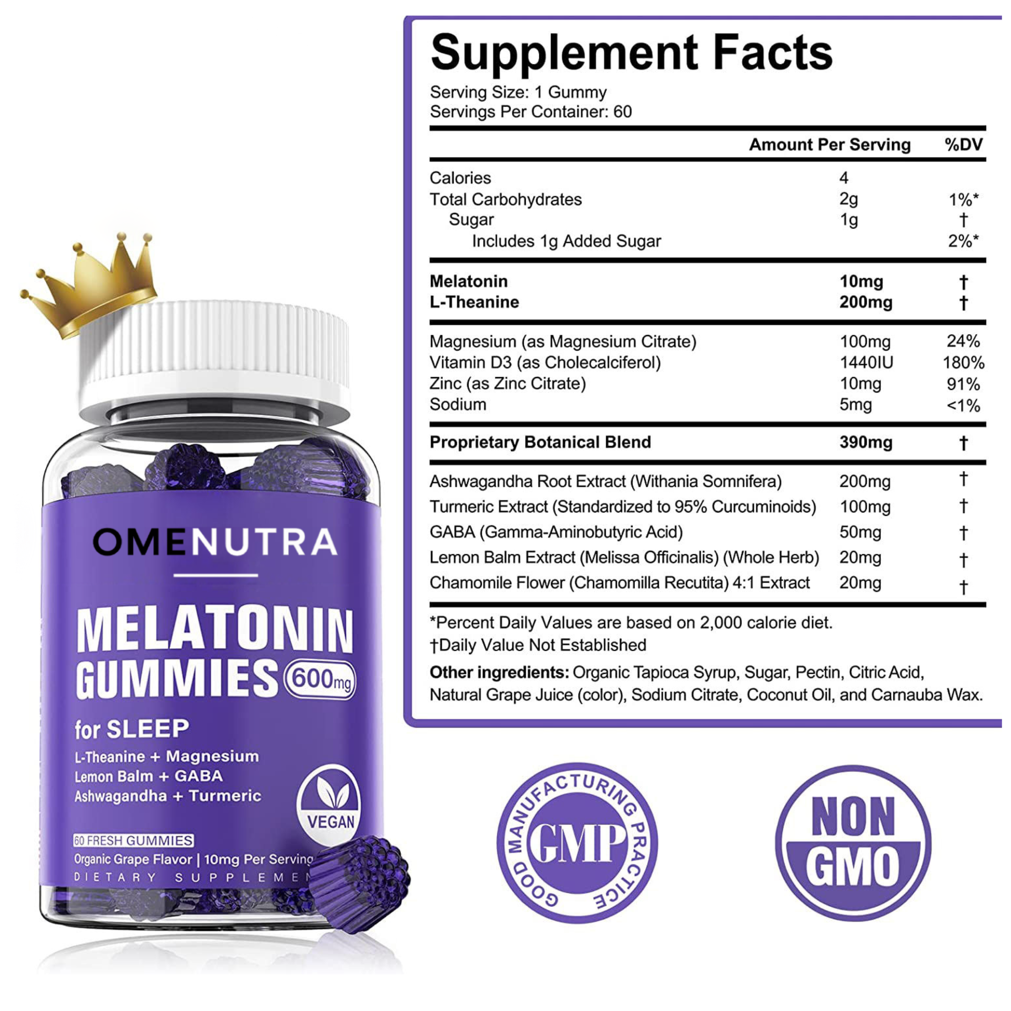 Melatonin Sleep Gummies – Restful Sleep Support (60ct)